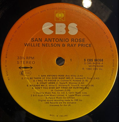 Willie Nelson & Ray Price : San Antonio Rose (LP, Album)