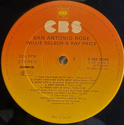 Willie Nelson & Ray Price : San Antonio Rose (LP, Album)