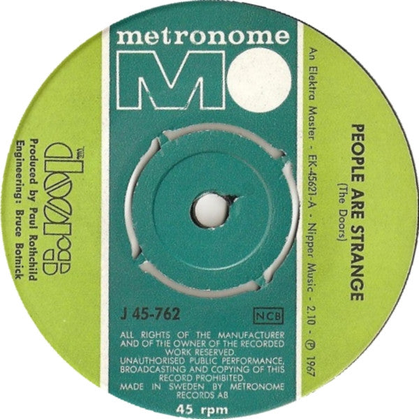 The Doors : People Are Strange (7", Single)