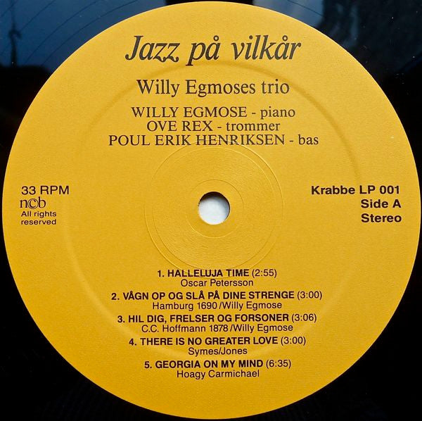 Willy Egmoses Trio : Jazz På Vilkår (LP, Album)