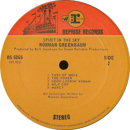 Norman Greenbaum : Spirit In The Sky (LP, Album, Pit)
