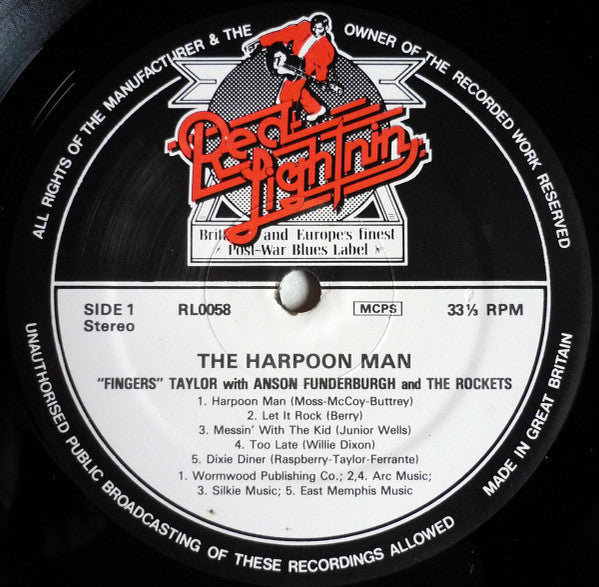 Greg "Fingers" Taylor With Anson Funderburgh & The Rockets : Harpoon Man (LP, Album)