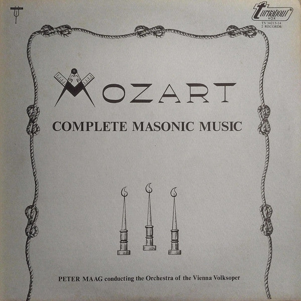 Wolfgang Amadeus Mozart, Peter Maag Conducting Wiener Volksopernorchester : Complete Masonic Music (2xLP, Album)