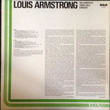 Louis Armstrong : The Complete Town Hall Concert (LP)