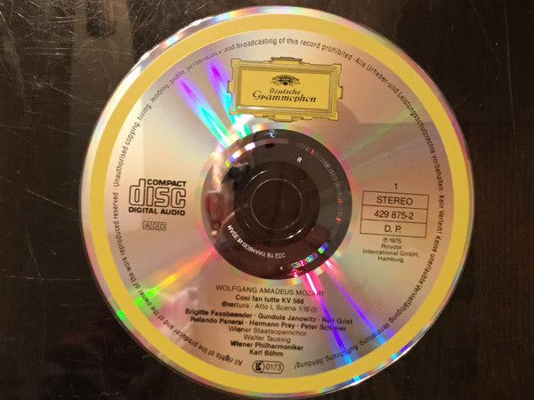 Wolfgang Amadeus Mozart - Gundula Janowitz • Brigitte Fassbaender • Reri Grist • Peter Schreier • Hermann Prey • Rolando Panerai • Wiener Staatsopernchor • Wiener Philharmoniker • Karl Böhm : Così Fan Tutte (2xCD, Album, RE, RM + Box, Sli)