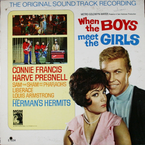 Various : When The Boys Meet The Girls - The Original Sound Track Recording (LP, Album, Mono, Wad)