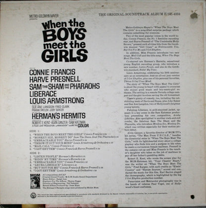 Various : When The Boys Meet The Girls - The Original Sound Track Recording (LP, Album, Mono, Wad)