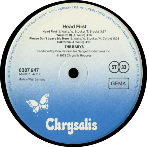 The Babys : Head First (LP, Album)