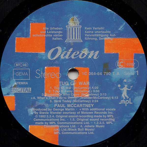 Paul McCartney : Tug Of War (LP, Album)