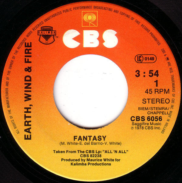 Earth, Wind & Fire : Fantasy (7", Single)