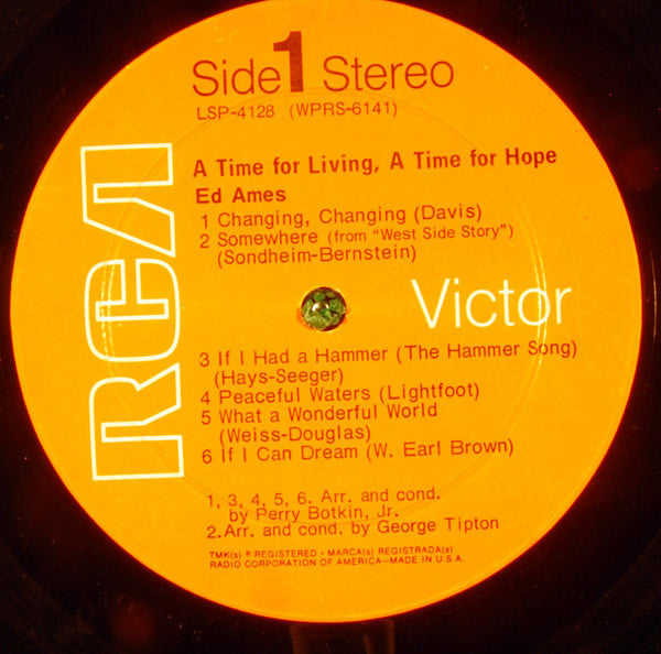 Ed Ames : A Time For Living A Time For Hope (LP)