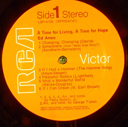 Ed Ames : A Time For Living A Time For Hope (LP)