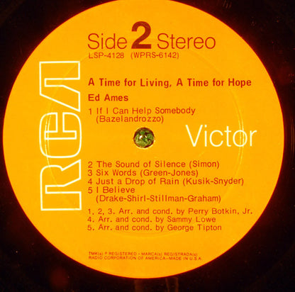 Ed Ames : A Time For Living A Time For Hope (LP)