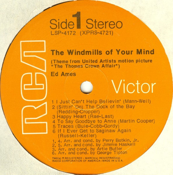 Ed Ames : The Windmills Of Your Mind (LP, Album)