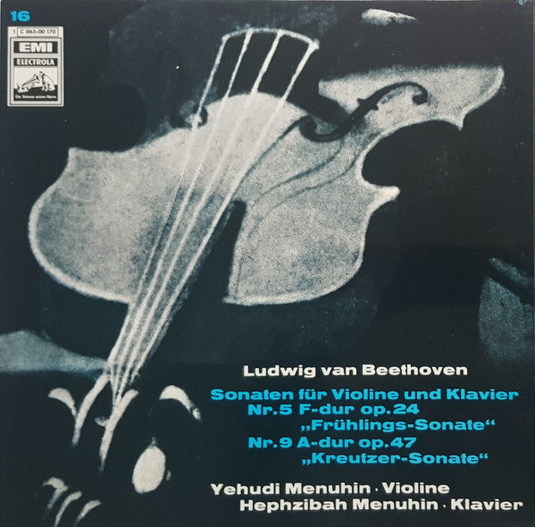 Yehudi Menuhin, Hephzibah Menuhin : Ludwig Van Beethoven - Sonaten Für Violine Und Klavier (LP)