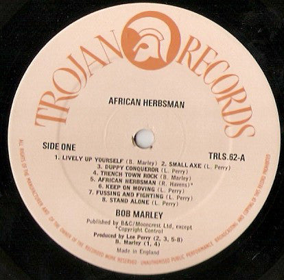 Bob Marley & The Wailers : African Herbsman (LP, Album, RE)