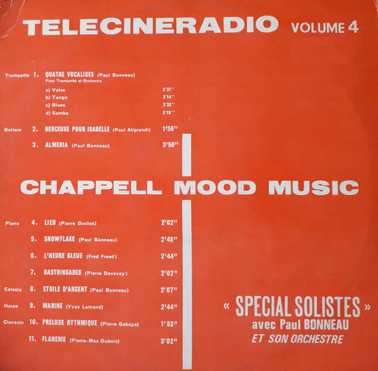 Paul Bonneau Et Son Orchestre : Telecineradio Volume 4 (LP)