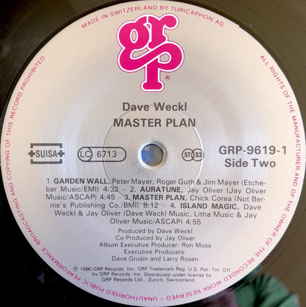 Dave Weckl : Master Plan (LP, Album)