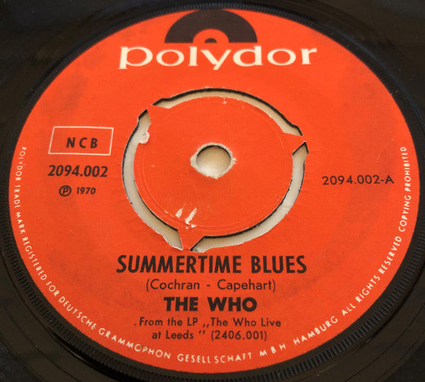The Who : Summertime Blues / Heaven And Hell (7", Single)