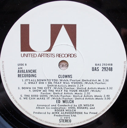 Ed Welch : Clowns (LP, Album)