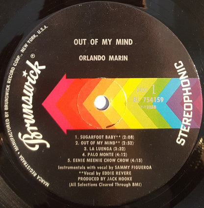 Orlando Marin (2) : Out Of My Mind (LP, Album)