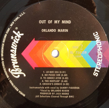 Orlando Marin (2) : Out Of My Mind (LP, Album)