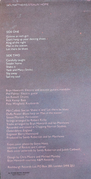 Iain Matthews : Stealin' Home (LP, Album)