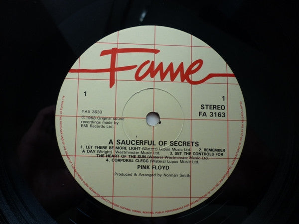 Pink Floyd : A Saucerful Of Secrets (LP, Album, RE, No )