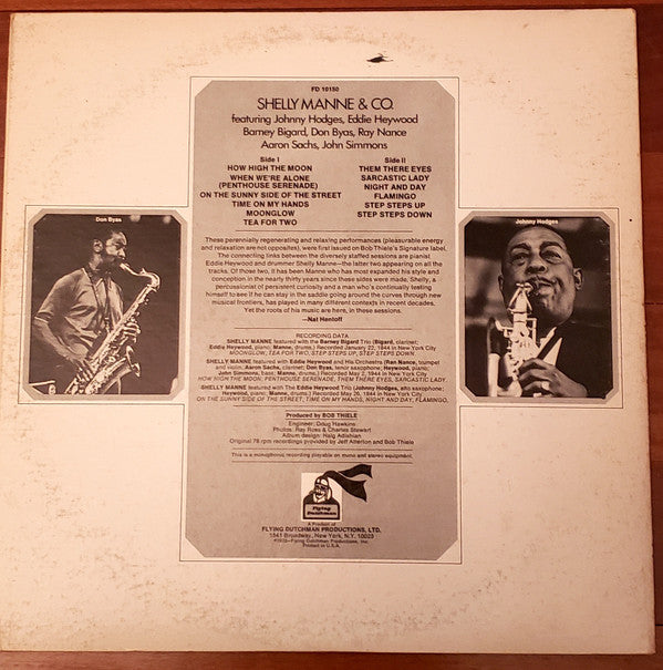 Shelly Manne : Shelly Manne & Co. (LP, Comp, Mono, RE)