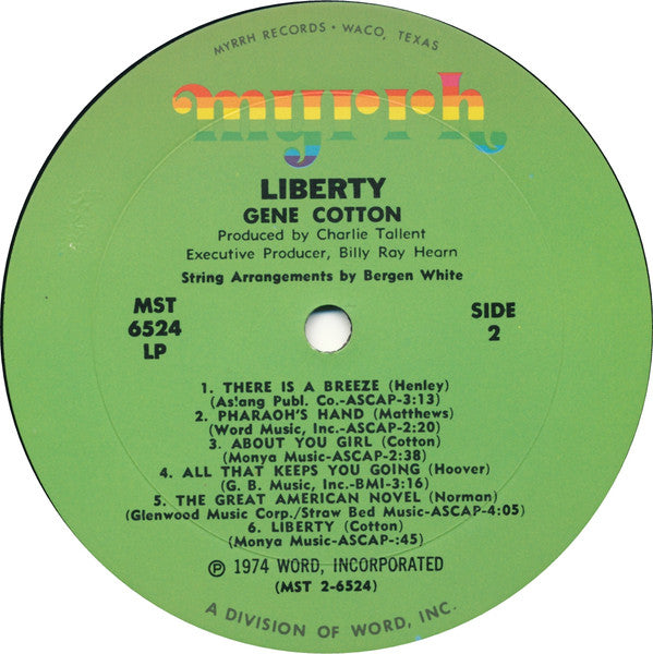 Gene Cotton : Liberty (LP, Album)