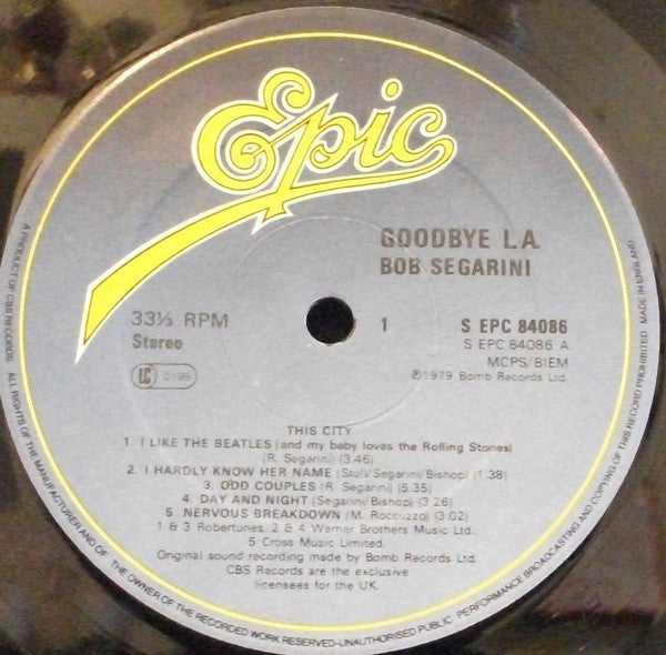 Bob Segarini : Goodbye L. A. (LP, Album)