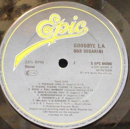 Bob Segarini : Goodbye L. A. (LP, Album)