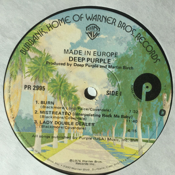 Deep Purple : Made In Europe (LP, Album, Win)