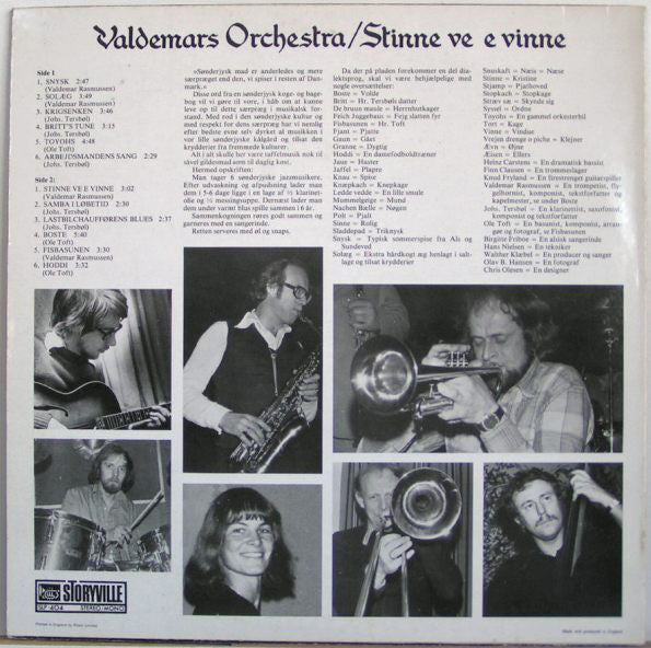 Valdemars Orchestra : Stinne Ve E Vinne (LP, Album)