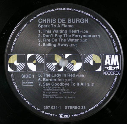 Chris de Burgh : Spark To A Flame (The Very Best Of Chris de Burgh) (LP, Comp)