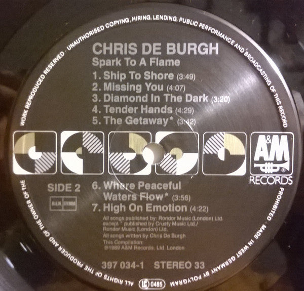 Chris de Burgh : Spark To A Flame (The Very Best Of Chris de Burgh) (LP, Comp)