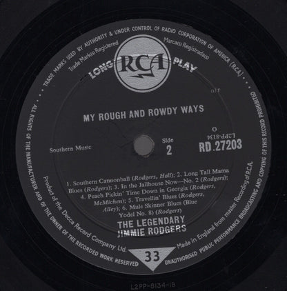 Jimmie Rodgers : My Rough And Rowdy Ways (LP, Mono)