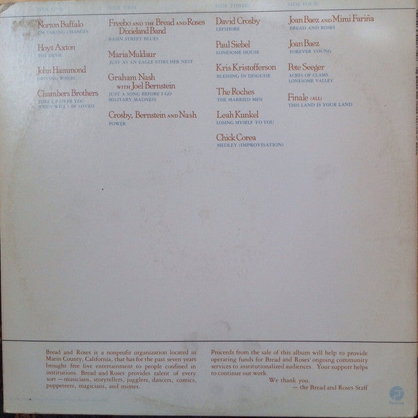 Various : The Bread And Roses Festival Of Music (2xLP, San)