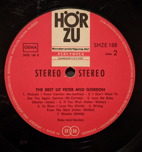 Peter & Gordon : The Best Of Peter & Gordon (LP, Comp)