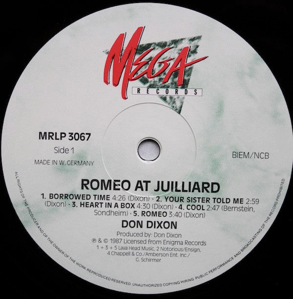 Don Dixon : Romeo At Juilliard (LP, Album)