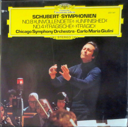 Franz Schubert - Chicago Symphony Orchestra • Carlo Maria Giulini : Symphonien No.8 »Unvollendete« • »Unfinished«, No.4 »Tragische« • »Tragic« (LP)