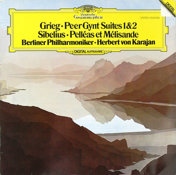 Edvard Grieg / Jean Sibelius – Berliner Philharmoniker · Herbert von Karajan : Peer Gynt Suites 1 & 2 / Pelléas Et Mélisande (LP, RP)