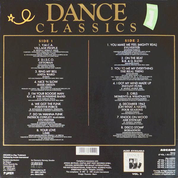 Various : Dance Classics Volume 1 (LP, Comp)