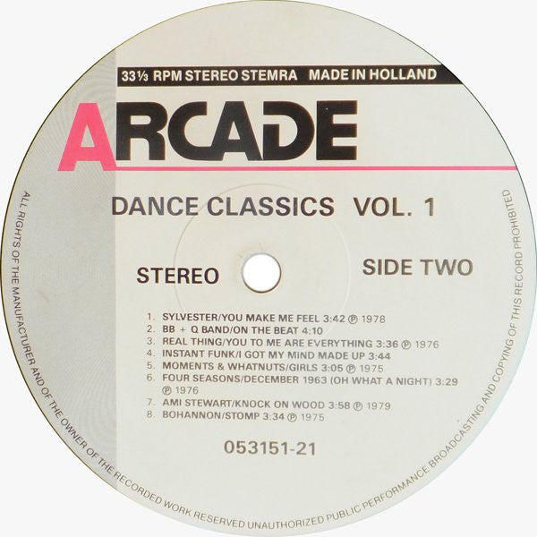 Various : Dance Classics Volume 1 (LP, Comp)