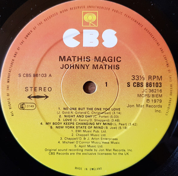 Johnny Mathis : Mathis Magic (LP)