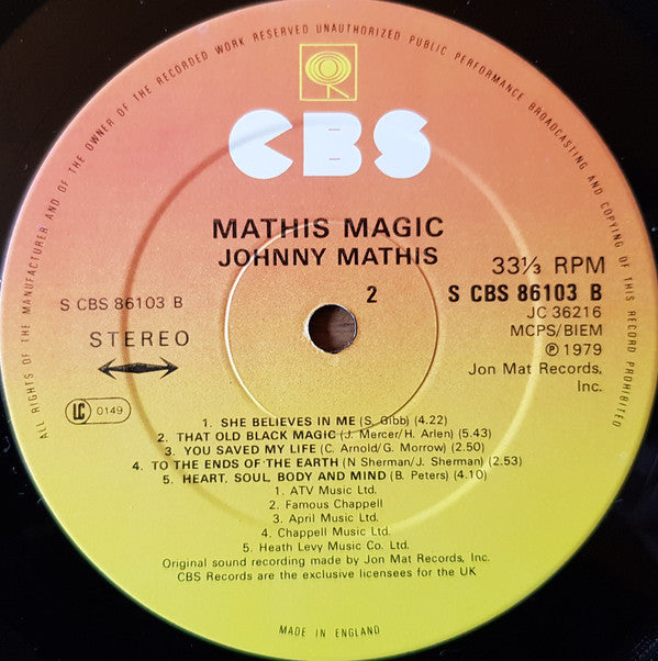 Johnny Mathis : Mathis Magic (LP)