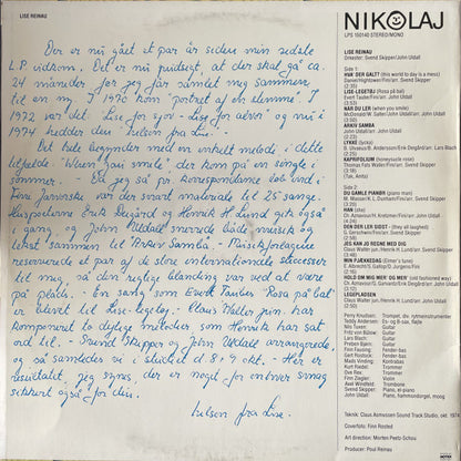 Lise Reinau : Hilsen Fra Lise (LP, Album)