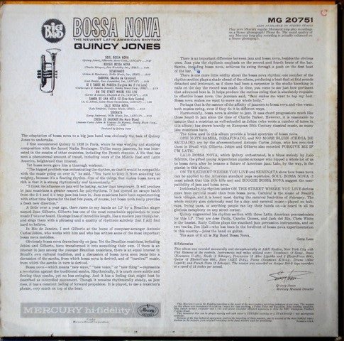 Quincy Jones And His Orchestra : Big Band Bossa Nova (LP, Album, Mono)