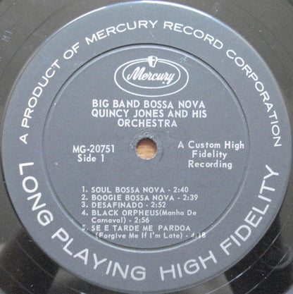 Quincy Jones And His Orchestra : Big Band Bossa Nova (LP, Album, Mono)