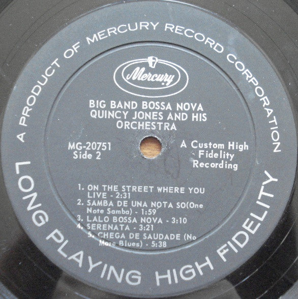 Quincy Jones And His Orchestra : Big Band Bossa Nova (LP, Album, Mono)